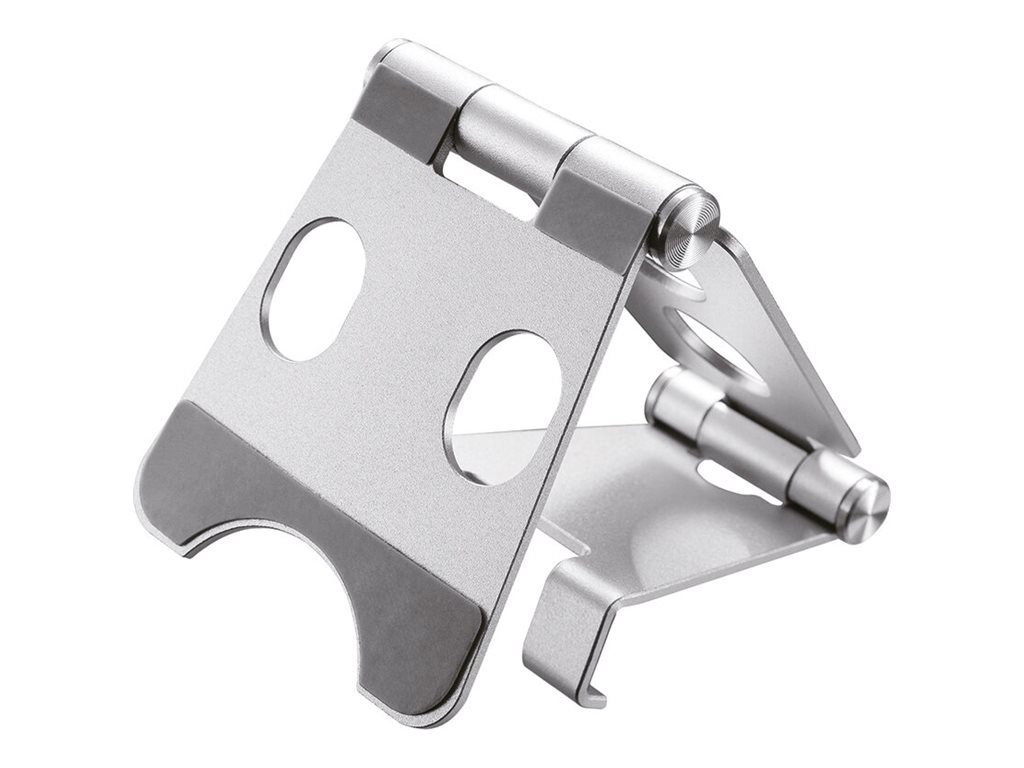 NEOMOUNTS SmartPhone Handy Halter Telefonständer DeskStand bis 12cm 5Zoll klappbar kompakt silber