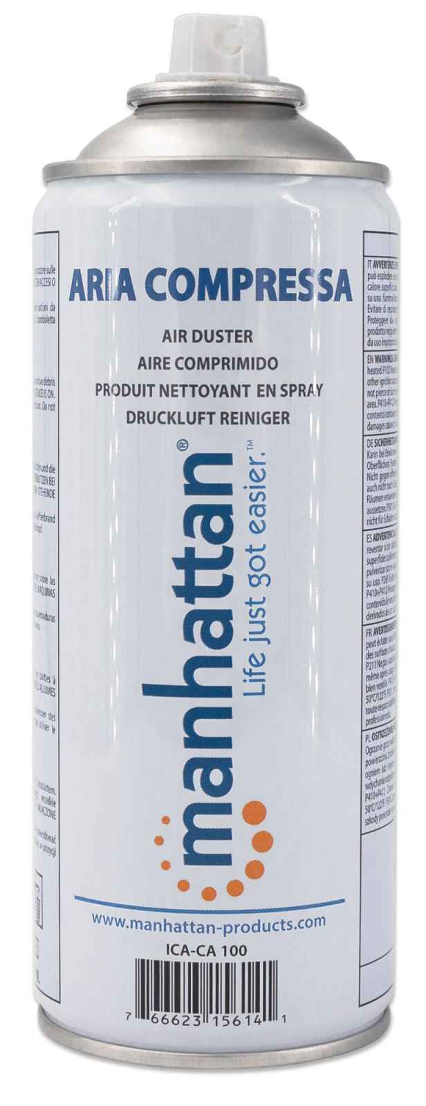 MANHATTAN Druckluft Reiniger Enthaelt kein CFC FCKW oder CKW 400 ml Dose Spruehstab 15 cm
