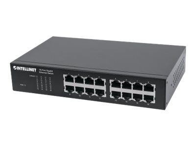 INTELLINET 16-Port Gigabit Ethernet Switch RJ45 10/100/1000 Mbps Desktop 19 zoll Rackmount INTELLINET 16-Port Gigabit Ethernet Switch RJ45 10/100/1000 Mbps Desktop 19 zoll Rackmount