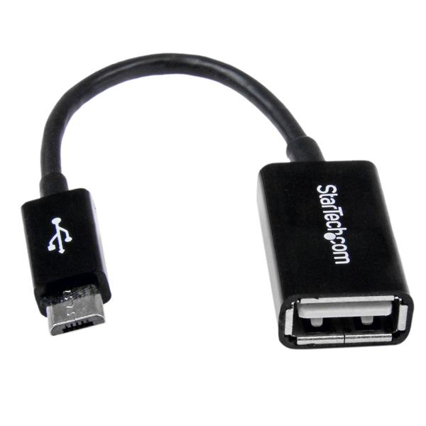 STARTECHCOM 5in Micro USB to USB OTG Host Adapter MF