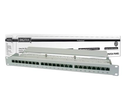 DIGITUS Patchpanel 24-Port Cat6 Grau