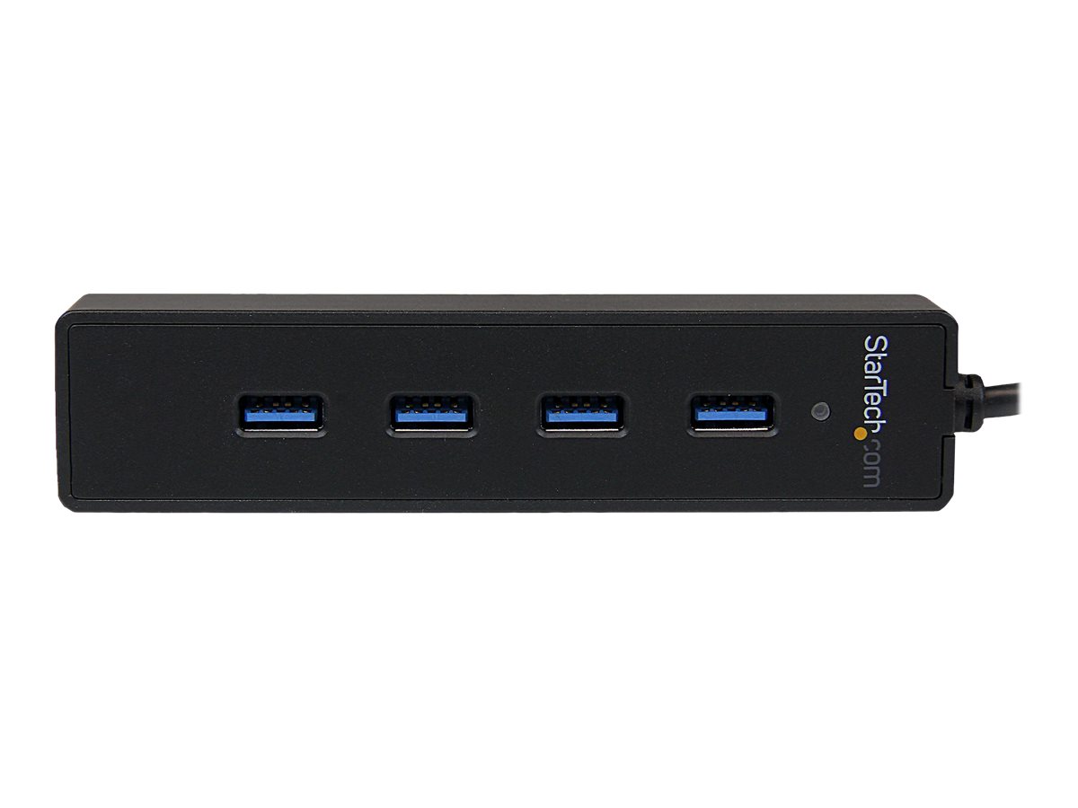 STARTECH.COM 4 Port Portable SuperSpeed USB 3.0 Hub with Built-in Cable