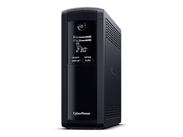 CYBERPOWER VP1200ELCD Line-Interactive 1200VA/720W USB HID Compliant AVR LCD Ausgang (5) Schuko schwarz