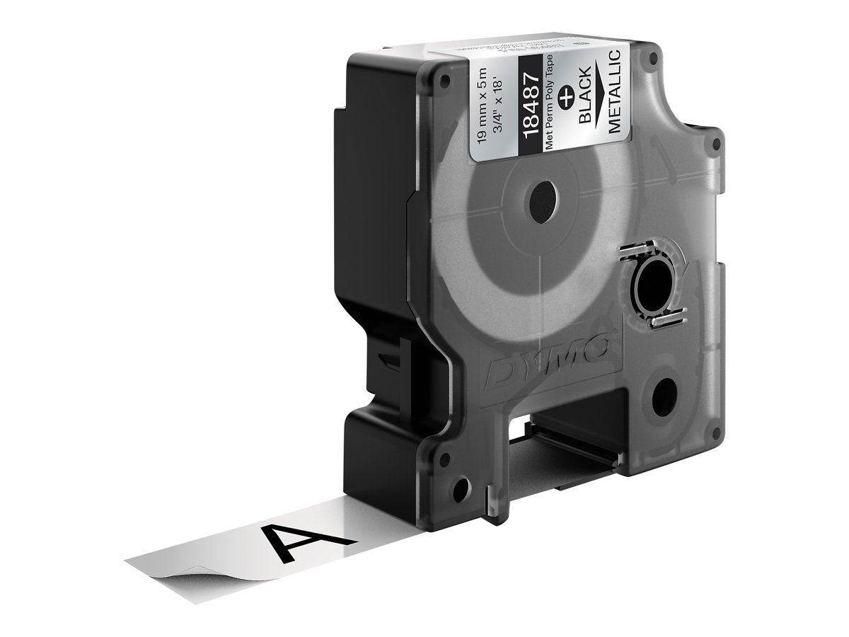 DYMO Schriftband RHINO 18487, 19 mm schwarz auf silber DYMO Schriftband RHINO 18487, 19 mm schwarz auf silber