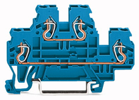 Wago Doppelstockklemme D-D N/N blau