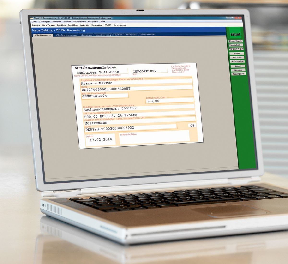 100 SIGEL SEPA-Orderscheck Bankformulare ZV535 100 SIGEL SEPA-Orderscheck Bankformulare ZV535
