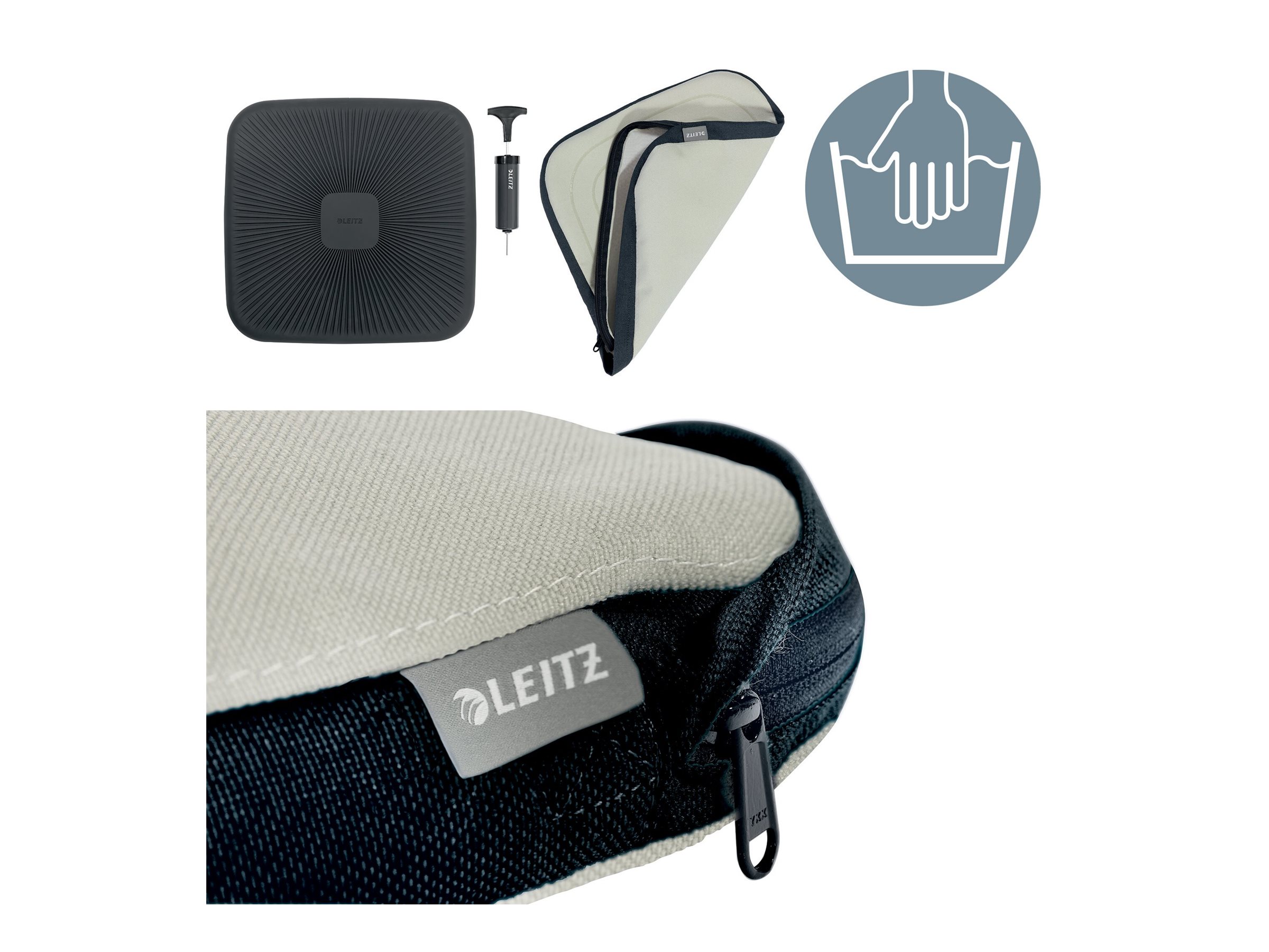 Esselte Leitz Sitzkissen Ergo Active hellgrau 36,4 x 36,8 cm