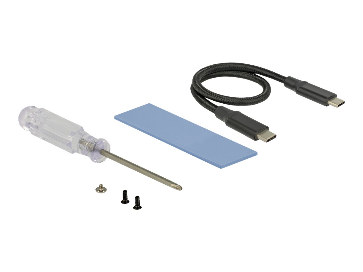 DELOCK Externes Gehäuse für M.2 NVMe PCIe SSD mit SuperSpeed USB 10 Gbps USB 3.1 Gen 2 USB Type-C Buchse