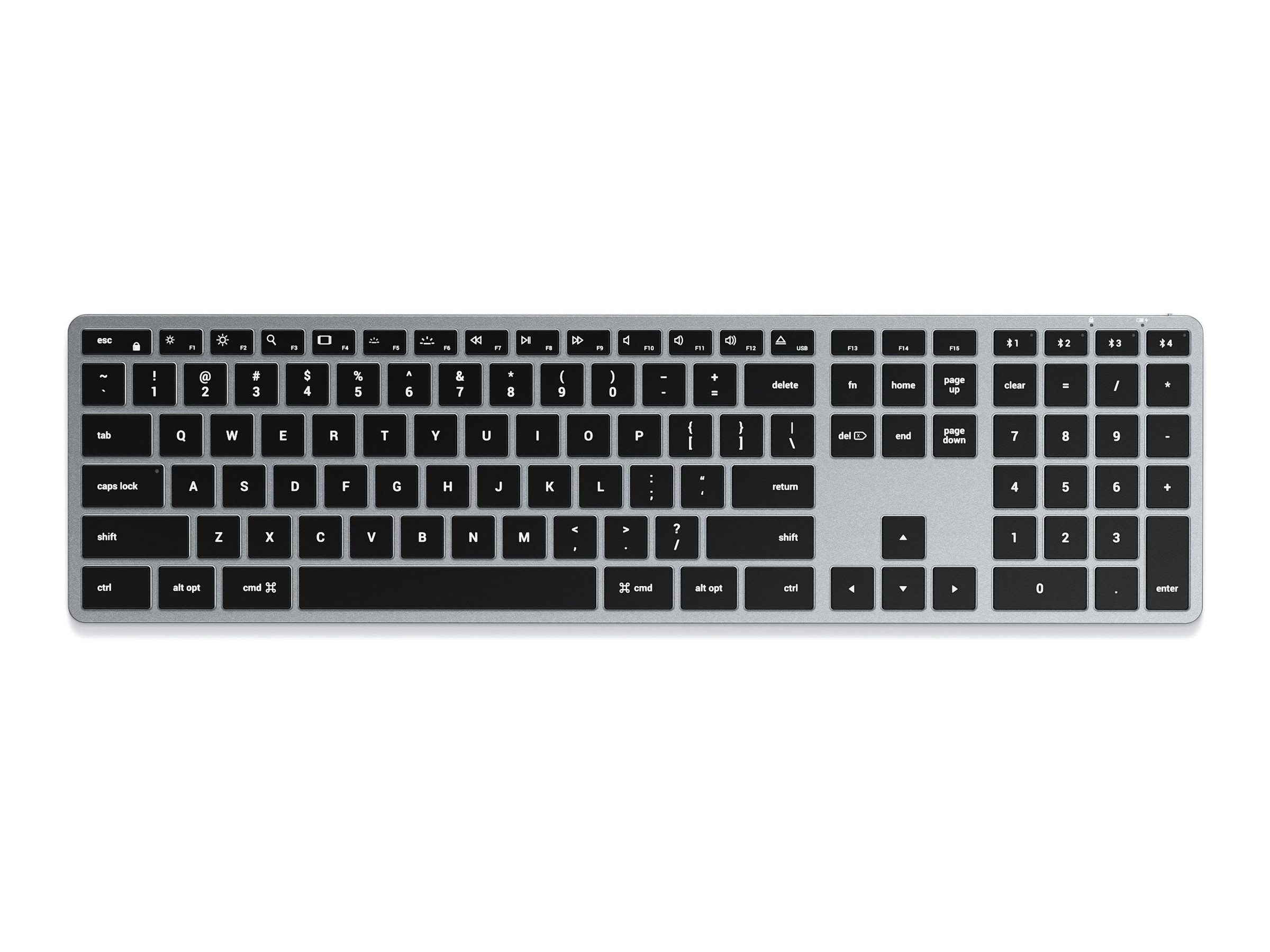 SATECHI SLIM X3 Tastatur kabellos grau, silber SATECHI SLIM X3 Tastatur kabellos grau, silber