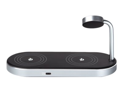 Verbatim 3-in-1 Dual-Ladegeraet fuer drahtloses Qi-Laden