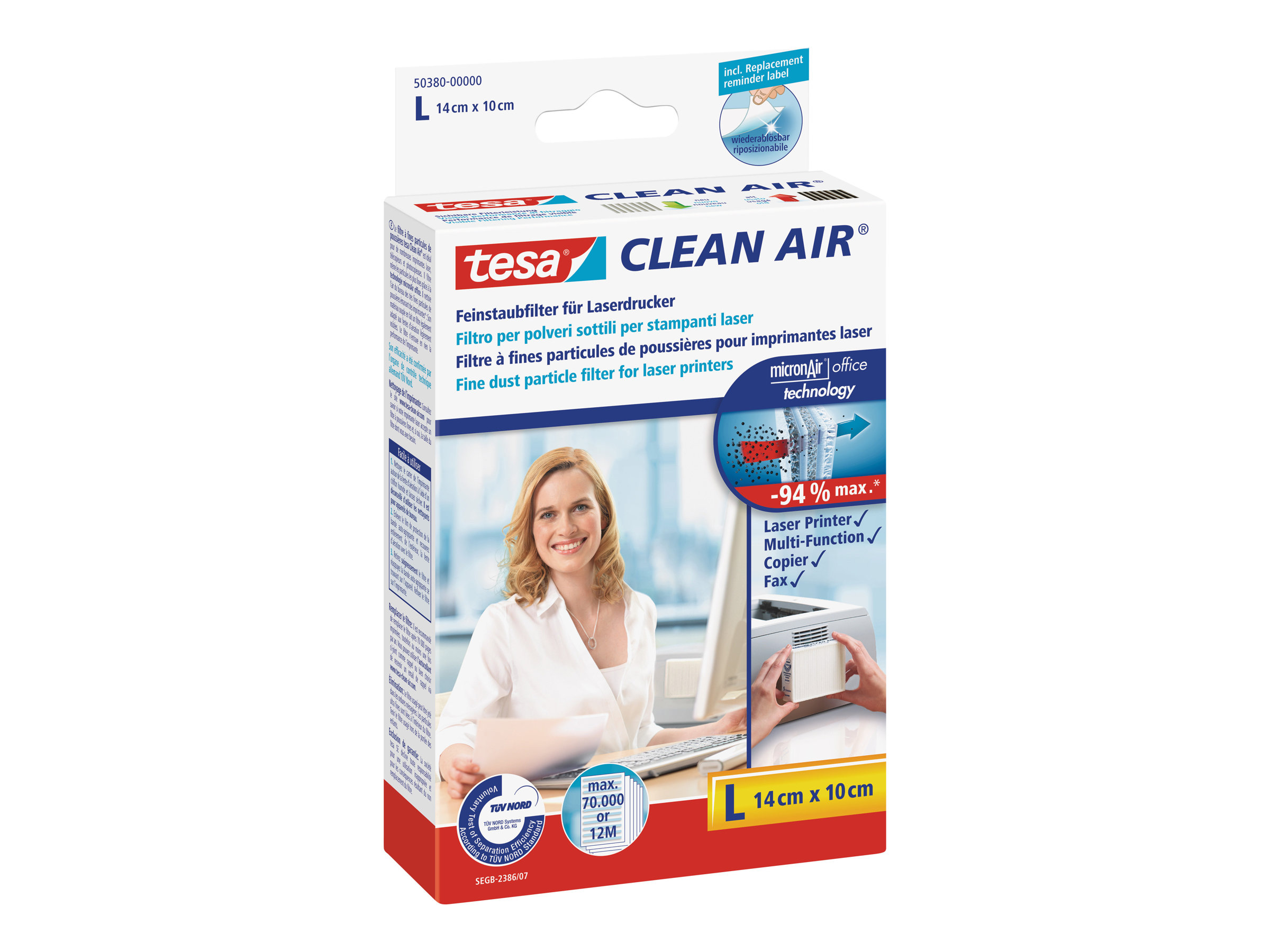 tesa Feinstaubfilter Clean AirGrÃ¶Ãe L