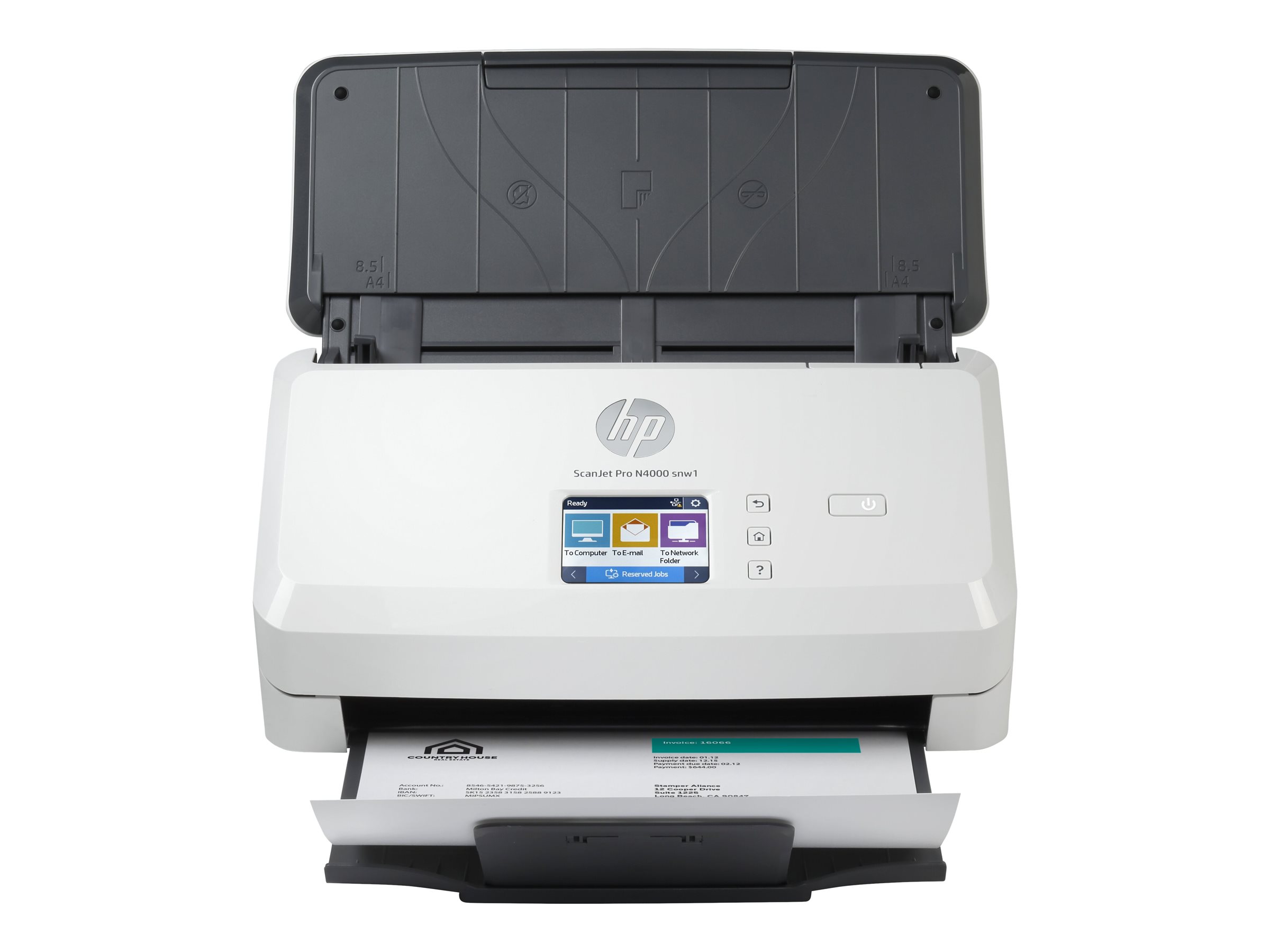 HP Scanjet Pro N4000 snw1 Sheetfeed Document scanner CMOS CIS Duplex 216x3100mm 600x600dpi 40ppm ADF 50sheets 4000scans LAN WiFi