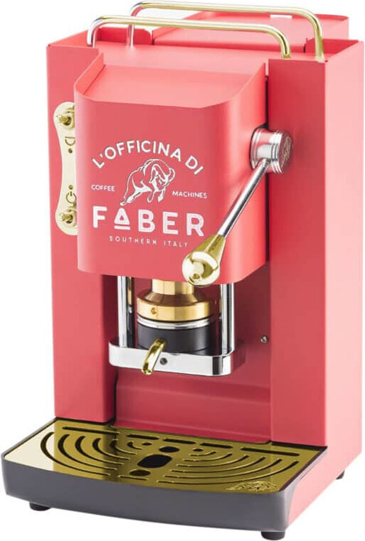 Faber Pro Deluxe Cherry Red Messing ESE Pad Espressomaschine