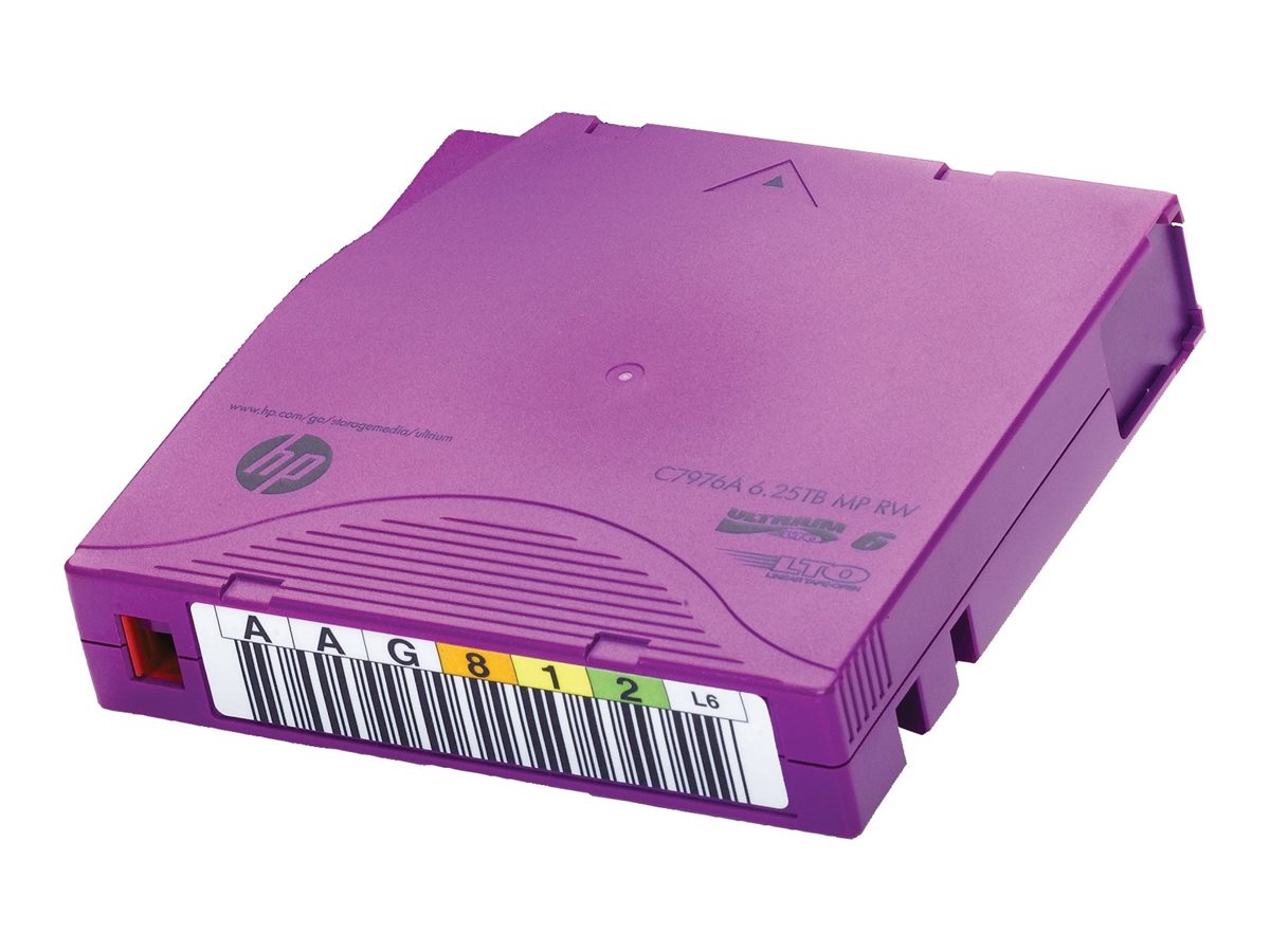 HPE LTO Ultrium 6 6,25TB MP RW Non Custom Labeled 20-pack