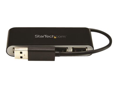 STARTECH.COM 4-Port Portable USB 2.0 Hub with Built-in Cable