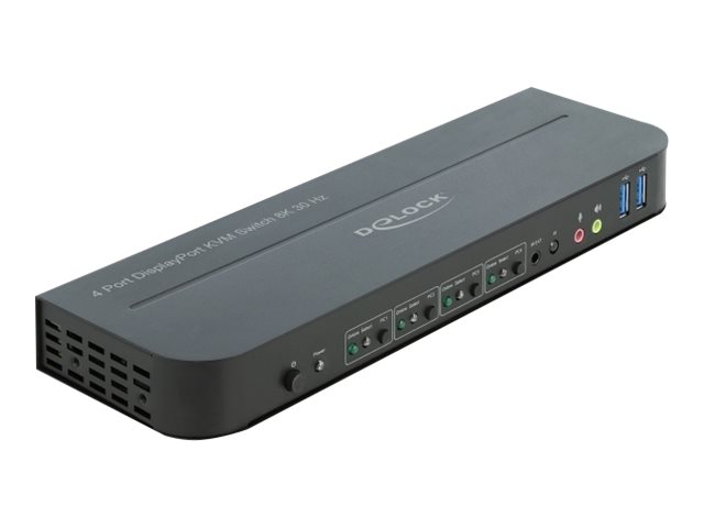 DELOCK DisplayPort 14 KVM Switch 8K 30Hz mit USB 30 und Audio