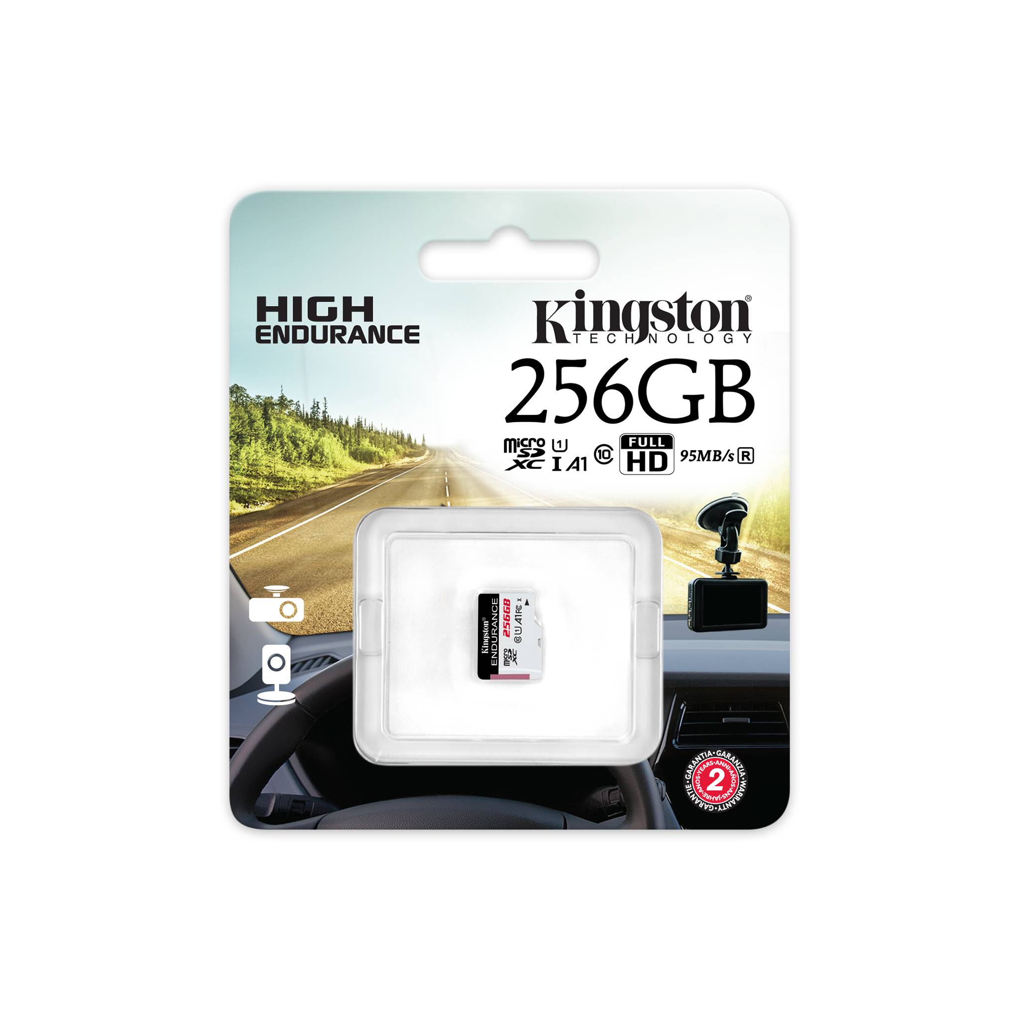 KINGSTON 256GB microSDXC Endurance 95R45W C10 A1 UHSI Card Only