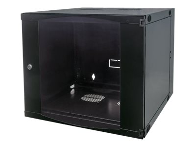 INTELLINET 48,3 cm Wandverteiler 9 HE 600mm tief 19 Zoll mit Schwenkrahmen HxBxT 460x 540x 600 unmontiert schwarz