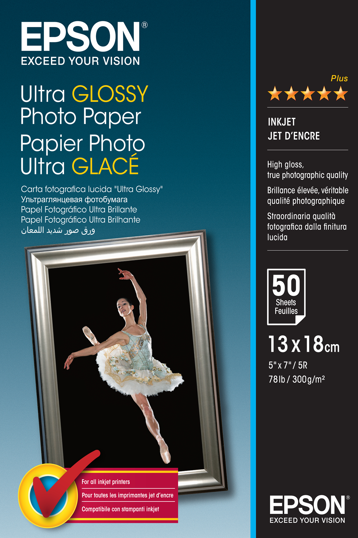 C13S041944 EPSON Fotopapier 13x18cm 50 C13S041944 EPSON Fotopapier 13x18cm 50