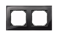 Merten Echtglasrahmen M-PLAN 489203 2f. Onyxschwarz
