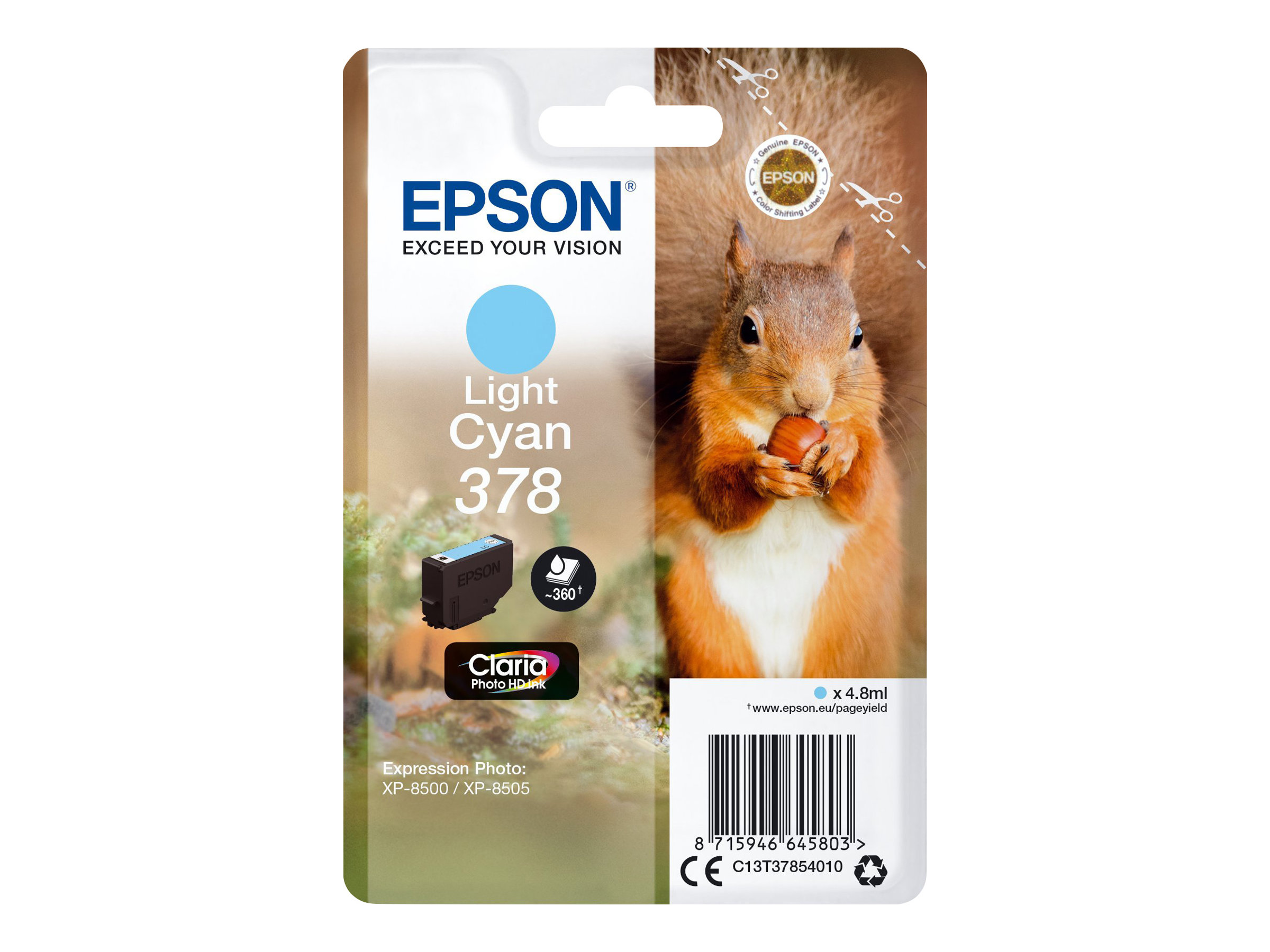 C13T37854010 EPSON XP Tinte light cyan C13T37854010 EPSON XP Tinte light cyan