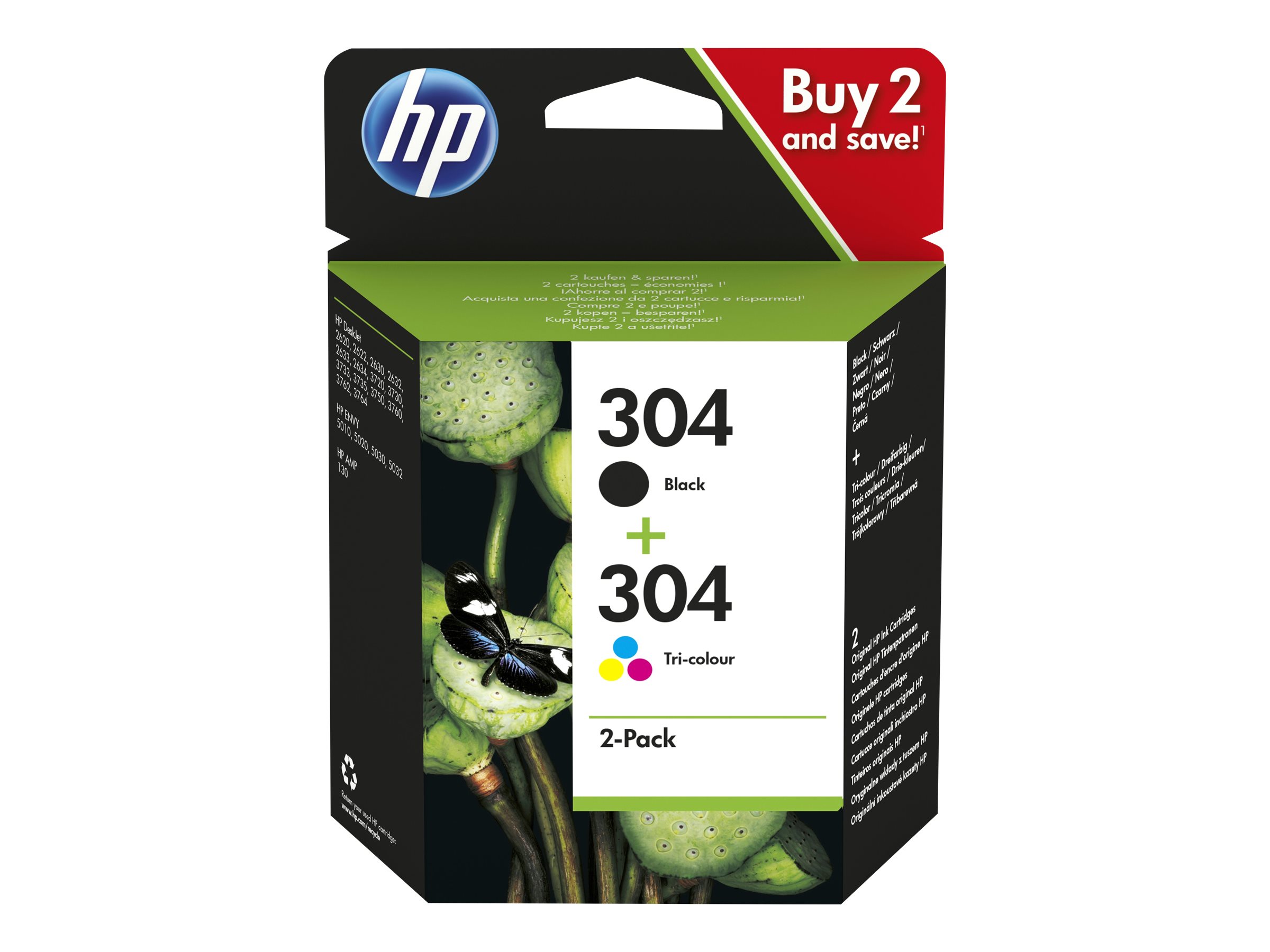 HP 304 (3JB05AE) schwarz, color Druckerpatronen, 2er-Set HP 304 (3JB05AE) schwarz, color Druckerpatronen, 2er-Set