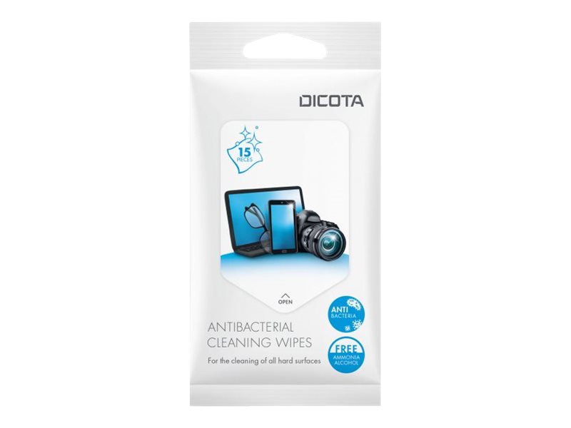 Dicota Antibacterial Surface Cleaning Wipes 15 StÃ¼ck
