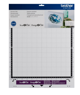 brother CAMATSTD12 Schneidematte für Schneideplotter normal klebend 305 x 305 mm 12 x 12 Zoll für 0,3 1,5 mm dickes Material, 1 St