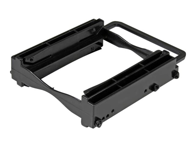 StarTech.com Dual 2,5 SSD/HDD Einbaurahmen für 3,5 Laufwerksschacht - Werkzeuglose Installation - 2 Laufwerks Adapter - Laufwerksschachtadapter - 3.5" to 2 x 2.5" (8,9 cm bis 2 x 6,4 cm)