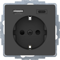 Berker Steckdose SCHUKO 48046086 USB A-C Q.1/Q.3 ant. samt lack. Berker Steckdose SCHUKO 48046086 USB A-C Q.1/Q.3 ant. samt lack.