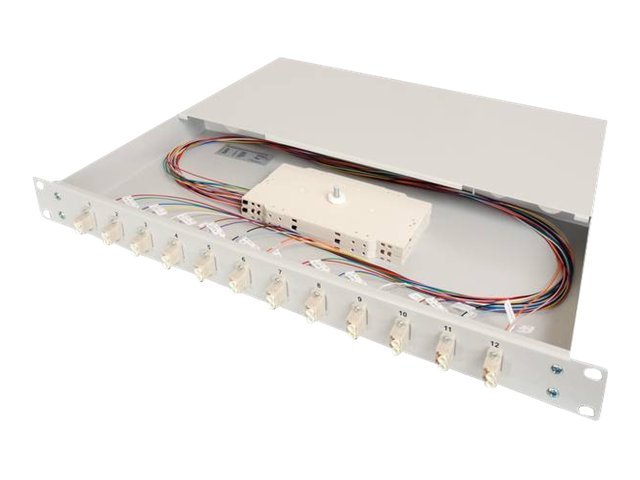 DIGITUS LWL Spleissbox, bestueckt, 12xLC Duplex, OS2