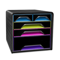 cep Schubladenbox Smoove weiss/bunt-transparent 1072130931, DIN A4 mit 5 Schubladen cep Schubladenbox Smoove weiss/bunt-transparent 1072130931, DIN A4 mit 5 Schubladen