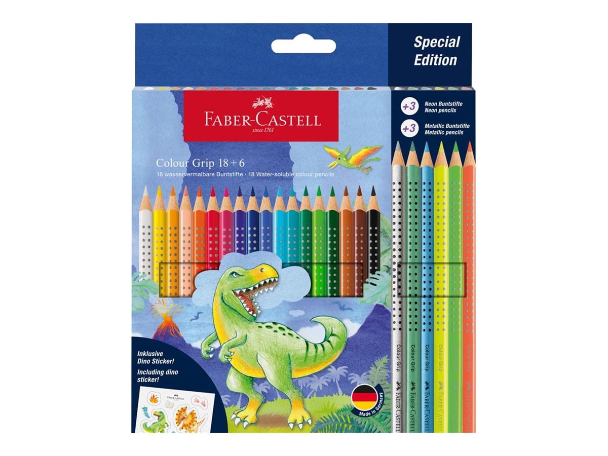FABERCASTELL Colour Grip Buntstifte farbsortiert, 24 St