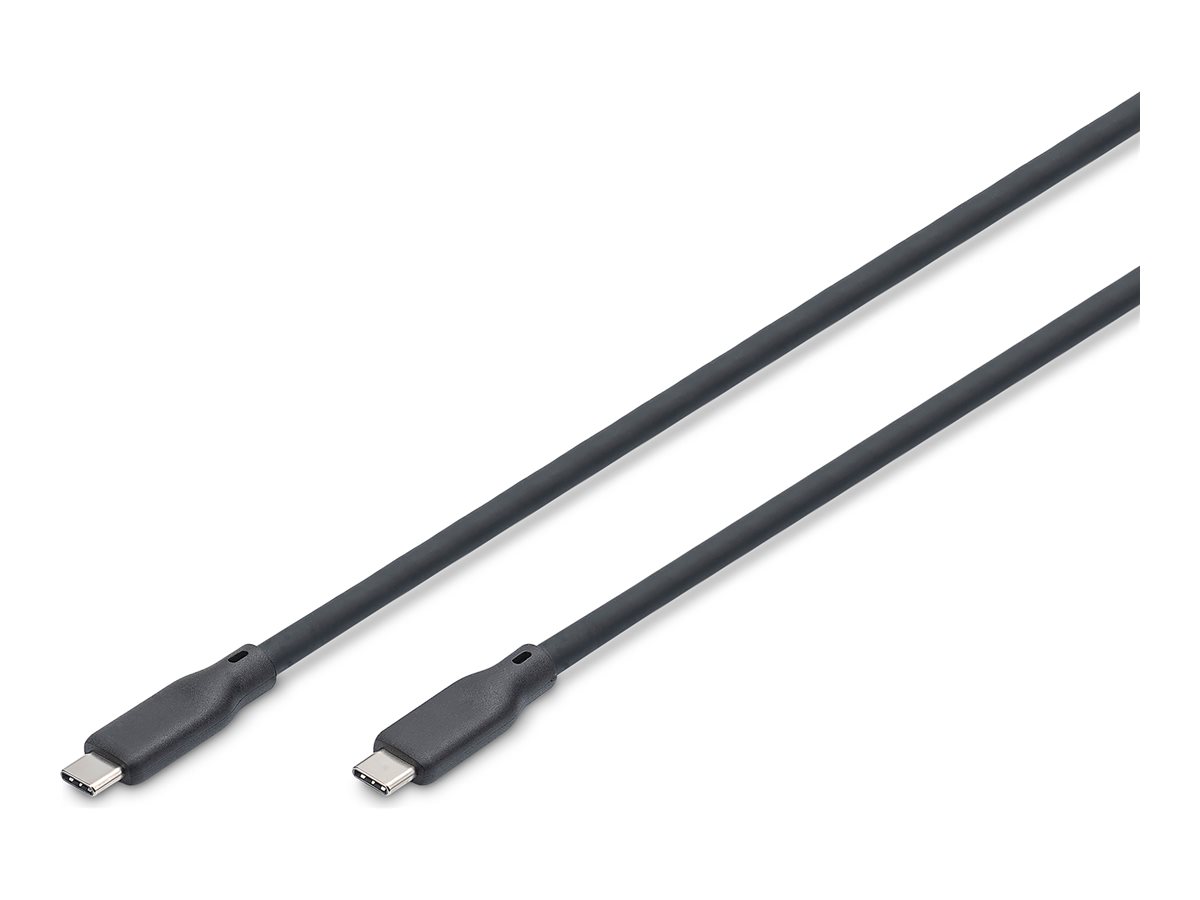 DIGITUS USB Silikon Kabel, USB 40Gbps, 1m, schwarz