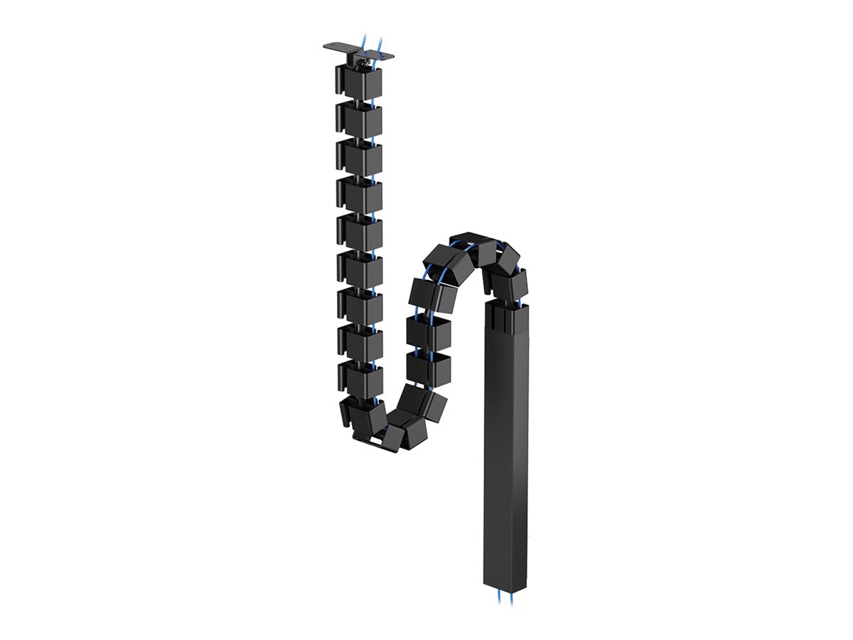 NEOMOUNTS Cable Spine Organizer for sitstand desk frames screw mounted magnetic channel black