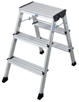 KRAUSE Klapptritt MONTO Rolly silber 2x 3 Stufen, H 75,0 cm