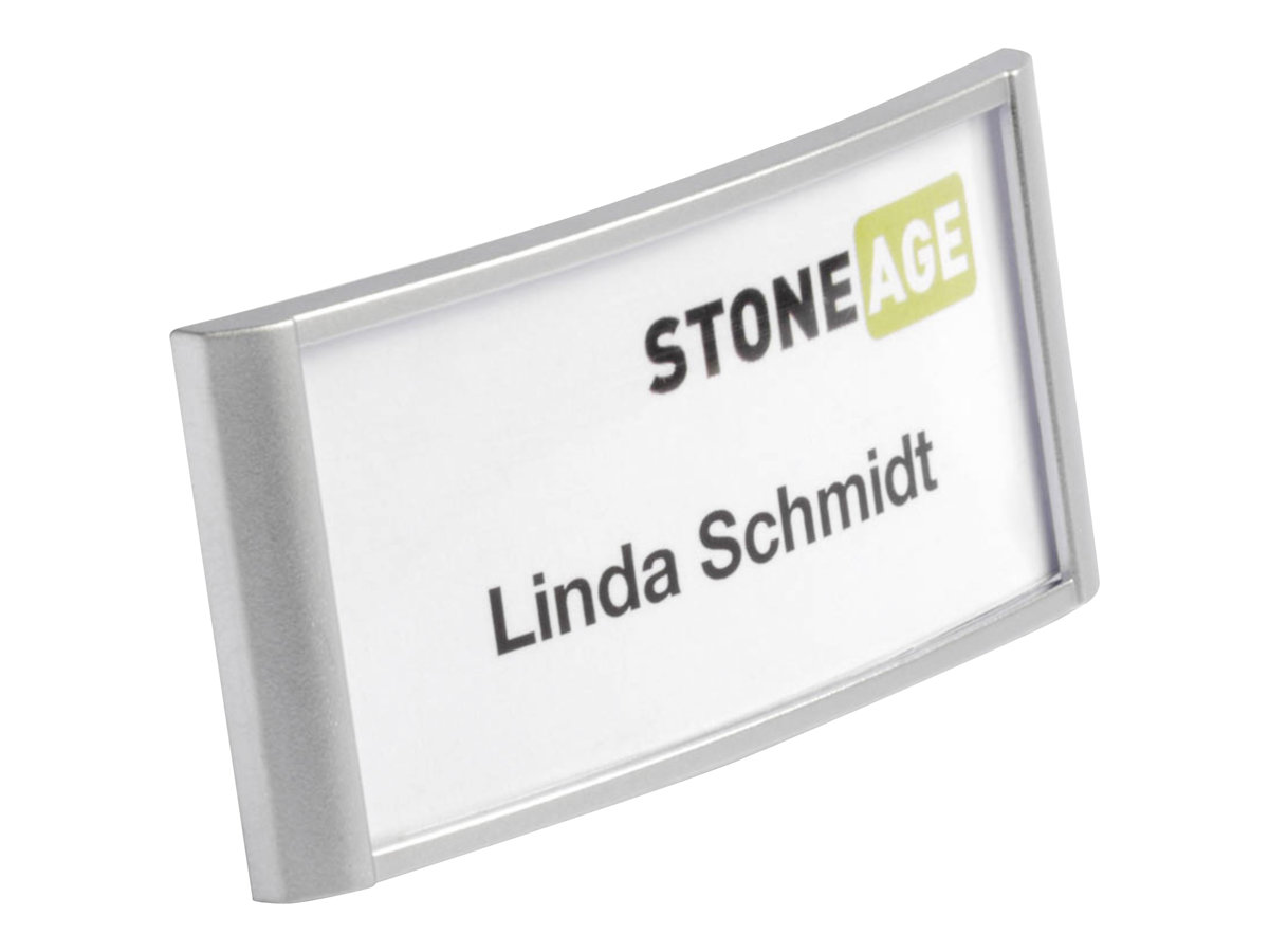 10 DURABLE Badge Classic Namensschilder mit Magnet 7,4 x 3,4 cm