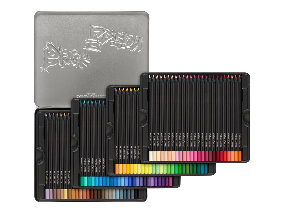FABERCASTELL Black Edition Buntstifte farbsortiert, 100 St