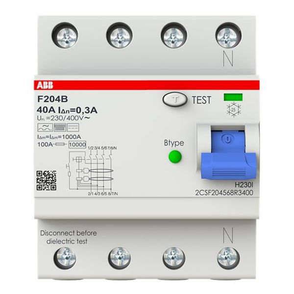 ABB StotzKontaktFISchutzschalter allstromsensitiv F204B400,3 4P B40A 300mA 3kA 4TE