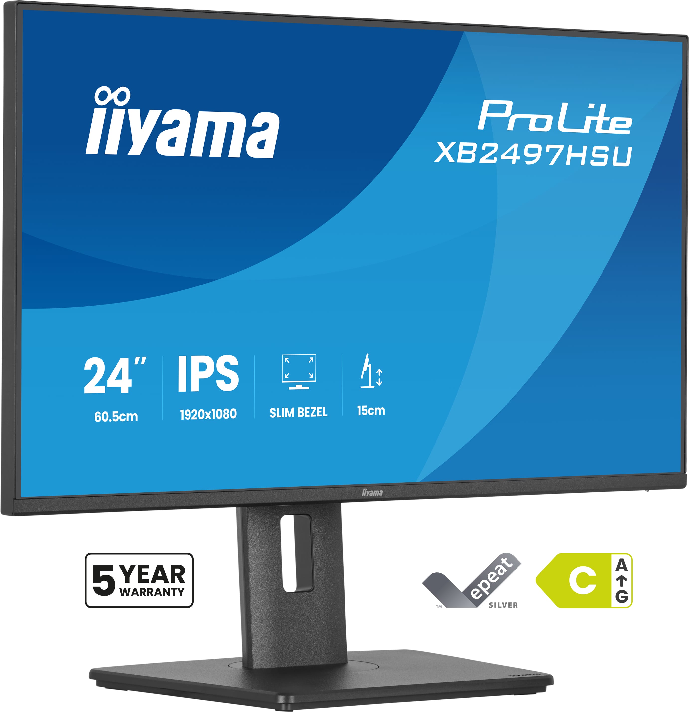 Iiyama ProLite XB2497HSU-B1 61 cm (24") 16:10 HDMI+DP+2xUSB-C