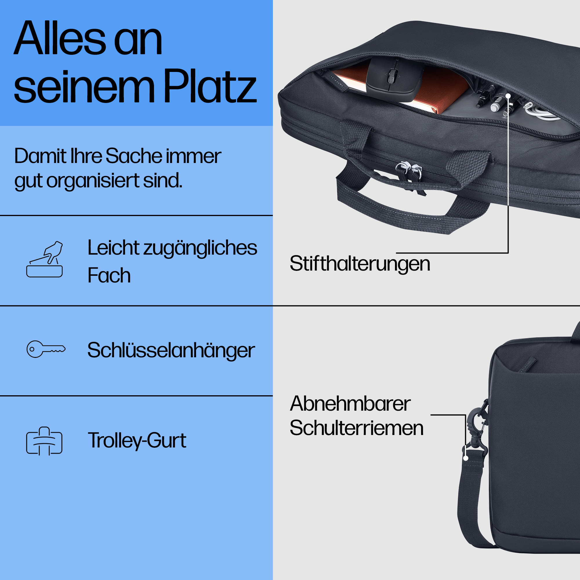 HP Everyday 35,56cm 14Zoll Odyssey Gray Laptop Briefcase