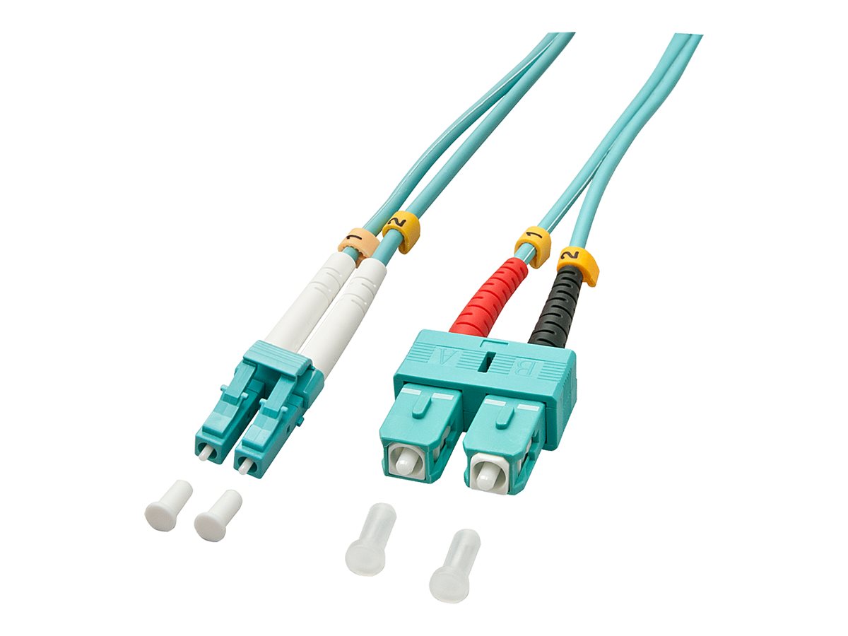 LINDY LWL-Duplexkabel LC/SC OM3 3m 50/125, Multimode LINDY LWL-Duplexkabel LC/SC OM3 3m 50/125, Multimode