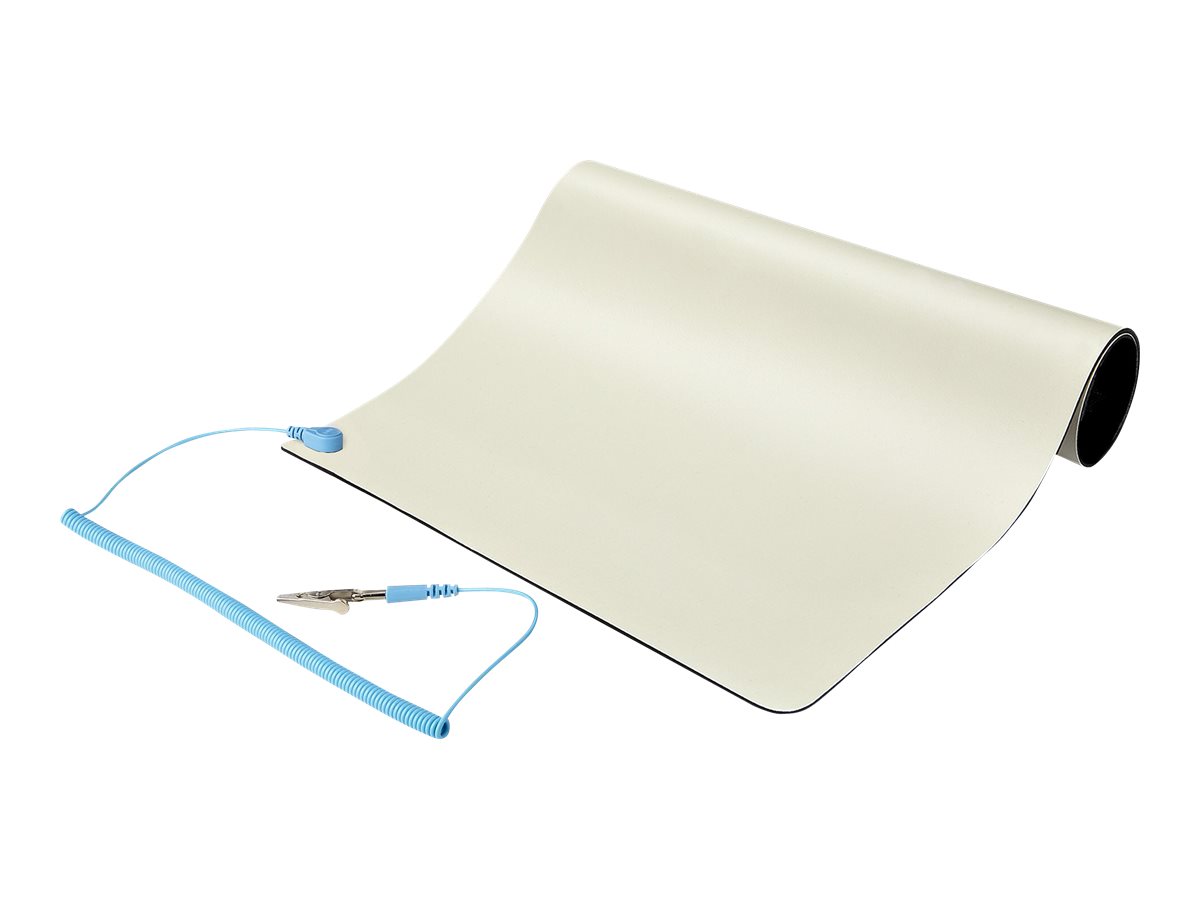 STARTECH.COM 11x18inch Anti Static Mat ESD Mat for Electronics Repair on Table/Desk Flexible Work Pad Detachable Grounding Wire