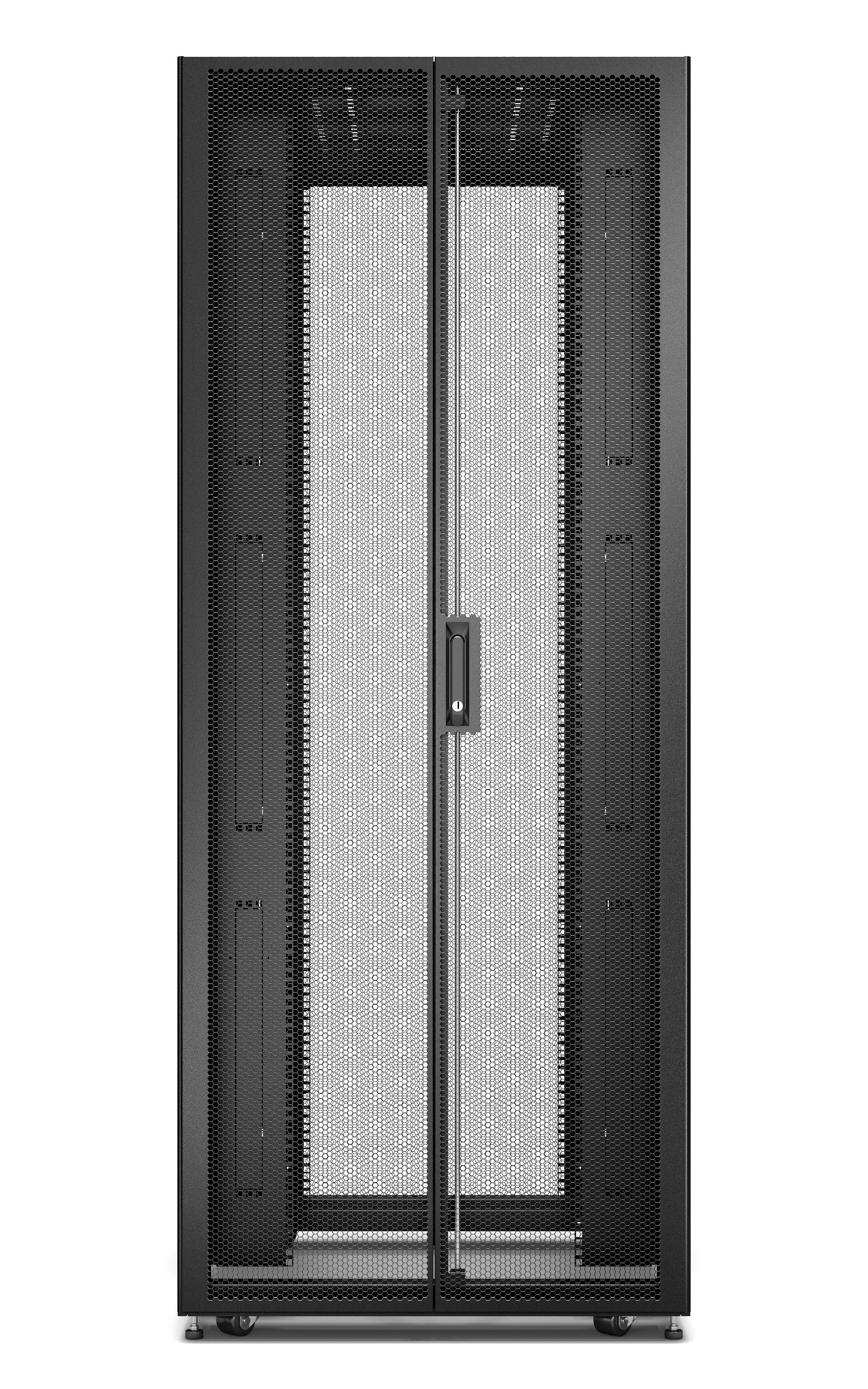 APC Easy Rack 42Ux800x800 RoofSide panelcastorsfeet No Bottom 4 Brackets black