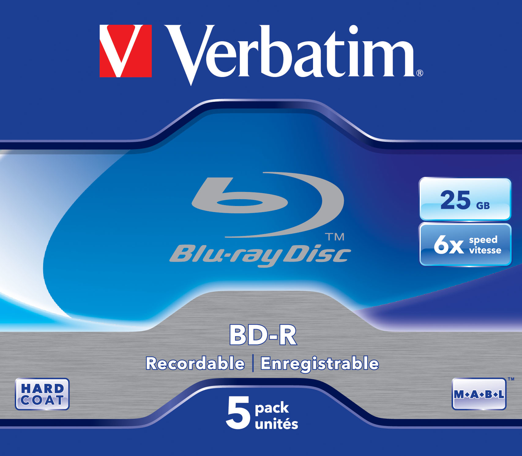 5 verbatim Blu-ray BD-R 25 GB