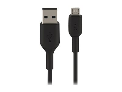 Micro-USB/USB-A Kabel PVC, 1m, schwarz
