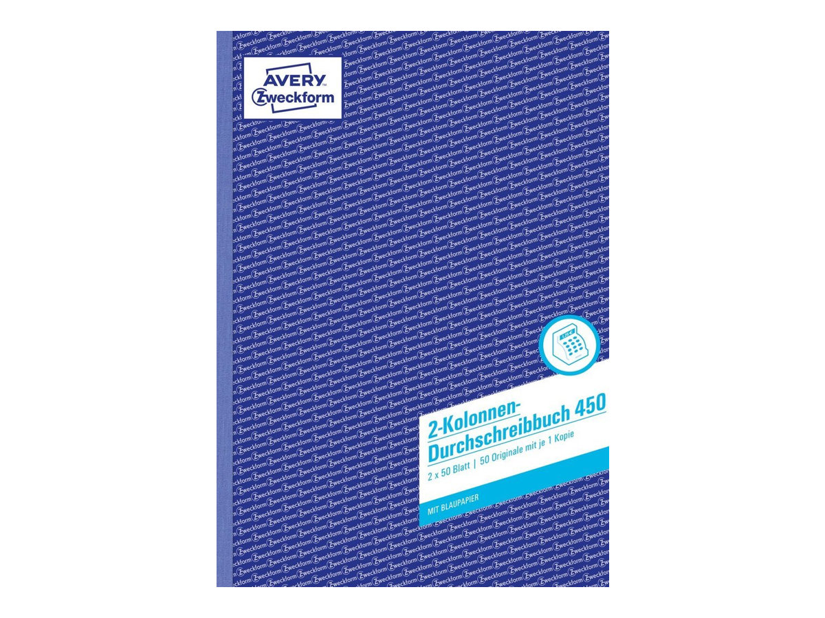 AVERY Zweckform Kolonnen-Durchschreibebuch Formularbuch 450 AVERY Zweckform Kolonnen-Durchschreibebuch Formularbuch 450