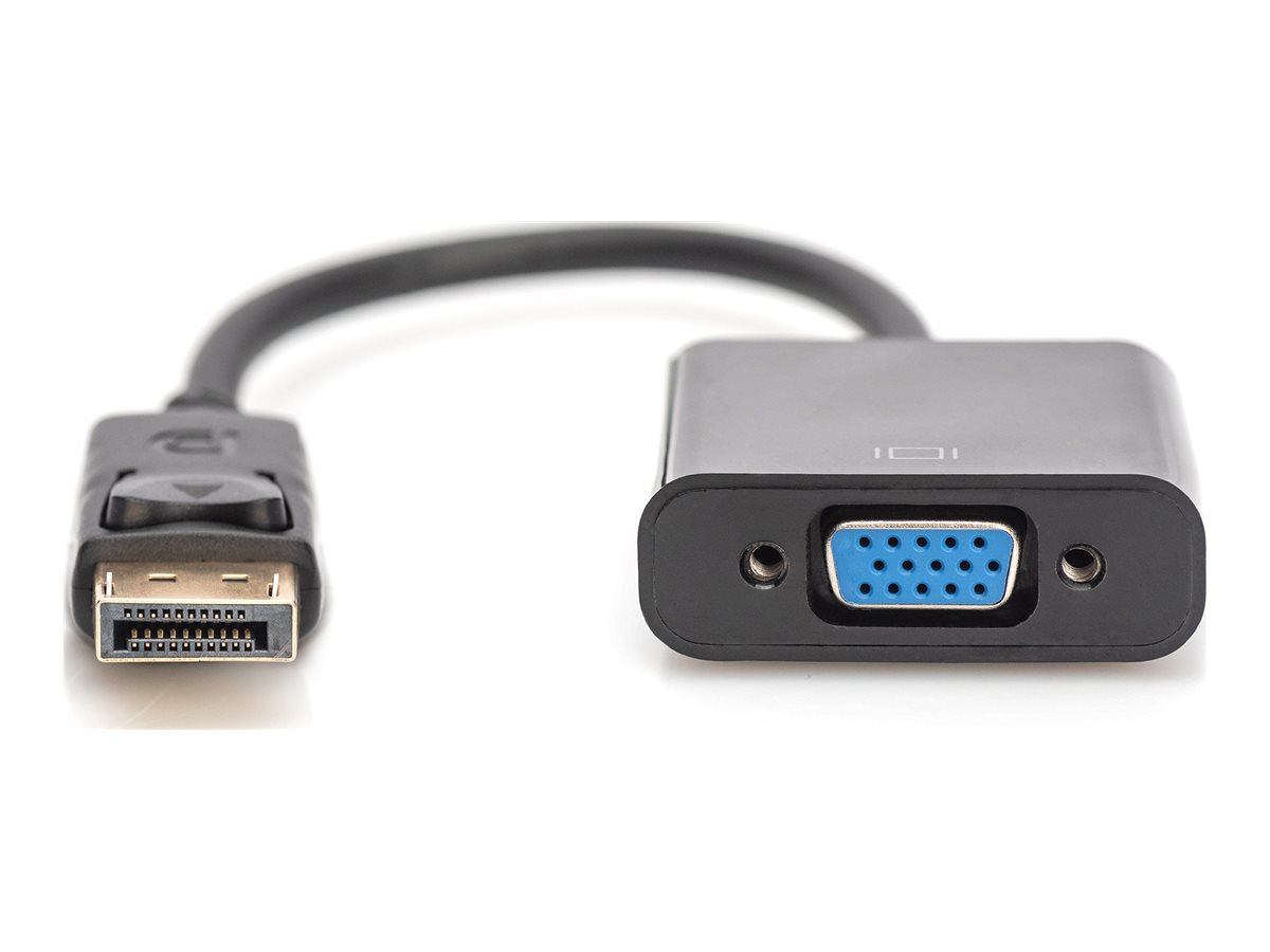 ASSMANN Adapterkabel DisplayPort Stecker auf VGA HD15 Buchse 0,15m AWG28 doppelte Schirmung ASSMANN Adapterkabel DisplayPort Stecker auf VGA HD15 Buchse 0,15m AWG28 doppelte Schirmung