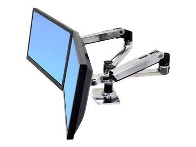 ERGOTRON LX Montagearm für 2 Monitore nebeneinander bis 68,6cm 27Zoll max18kg LCD oder LaptopReichweite von bis zu 64cm