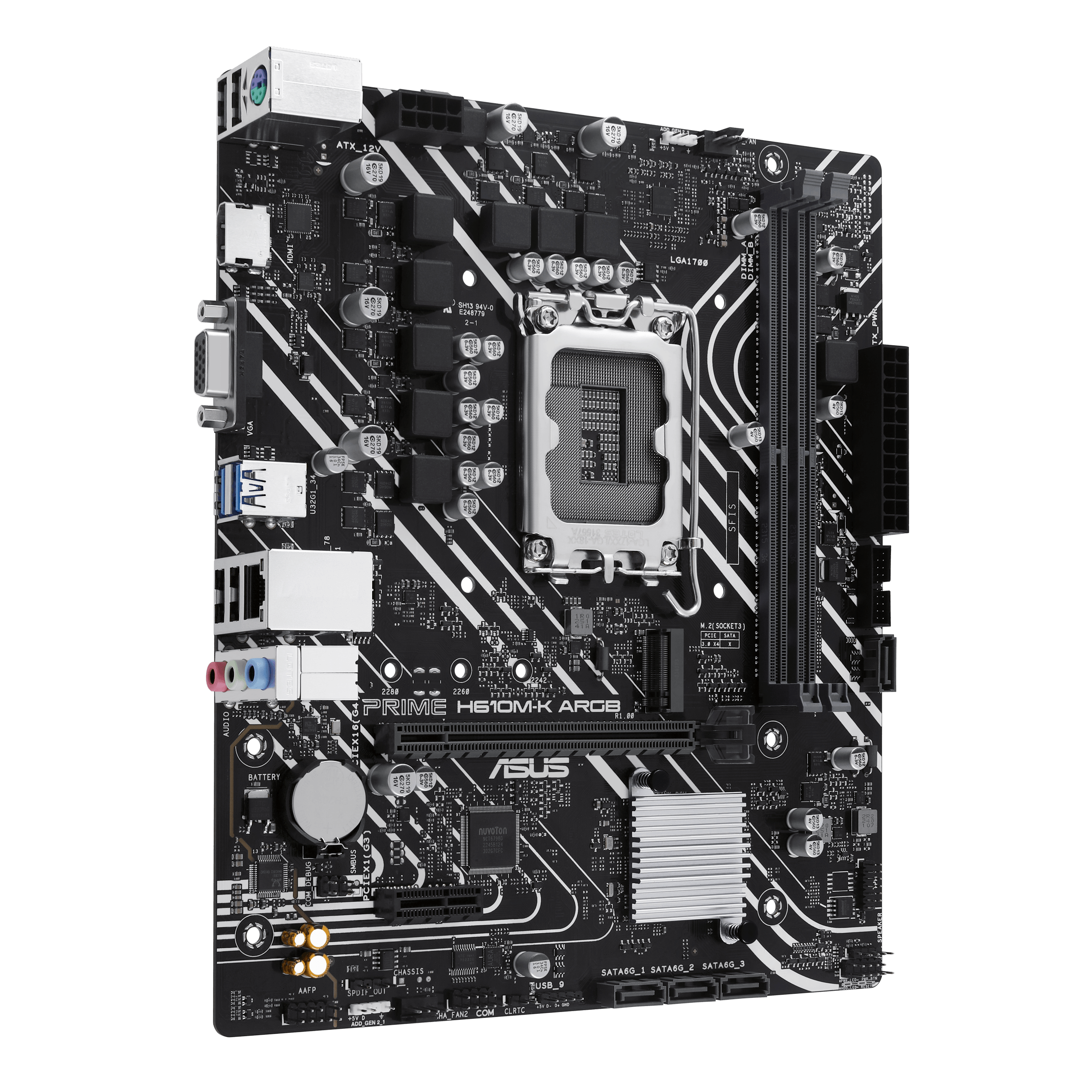 ASUS PRIME H610MK ARGB LGA 1700 2DDR5 microATX 4xSATA MB 1xHDMI 21 1xDSub 1xM2